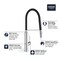 Grohe Single-Handle Semi-Pro Dual Spray Kitchen Faucet 1.75 Gpm 6.6 L/Min In Matte Black 314922430 - alternate 7
